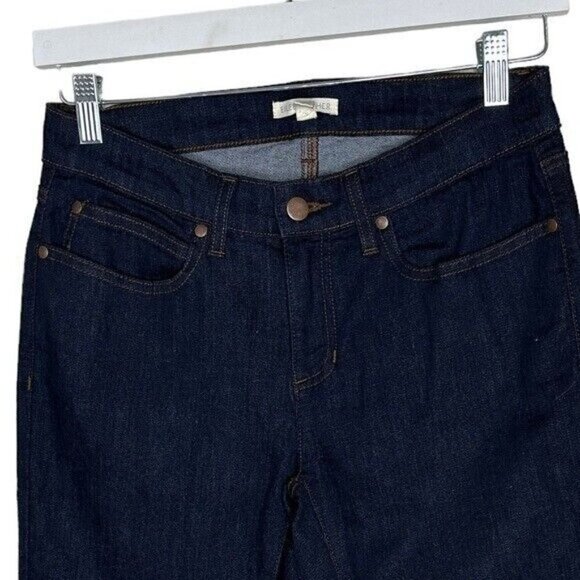 EILEEN Fisher Womens Denim Mid-Rise Skinny Jeans Navy Size 4 - Picture 4 of 9